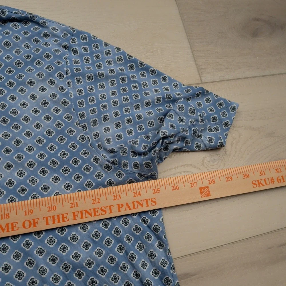 Polo Golf Ralph Lauren‎ Polo Shirt Mens XL Floral All Over Print Blue